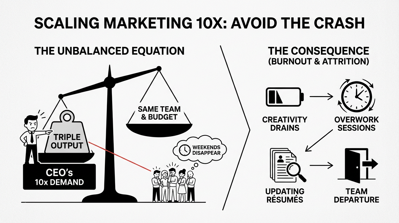 How to Scale Marketing 10x Without Burning Out Your Team